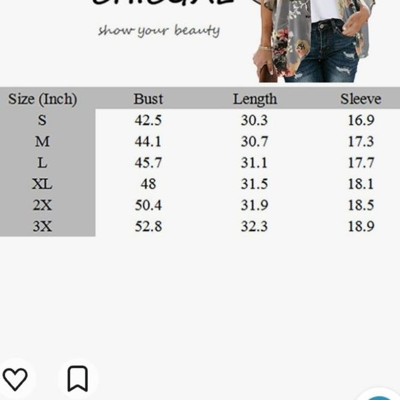 Flower Shrug, loose style blouse. Open Front Loose. Multi uses. Versatile. NWT. - Picture 8 of 8